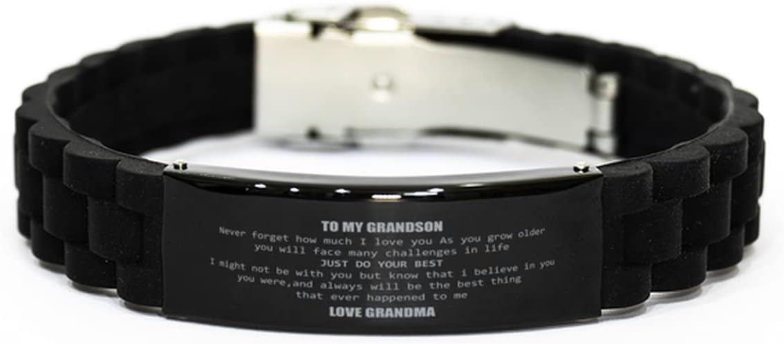 Generic to My Grandson Never Forget I Love You Love Grandma Bracelet Anniversary Birthday Graduation Military Special