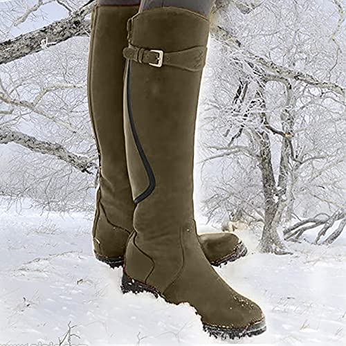 Women's Fashion Shoes Round Toe Winter Women's Boots Rear Zipper Fashion Knight Boots Mid-tube Boots2