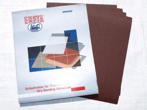 Emery Cloth Sandpaper 80 grit 4 Sheets Highest Quality 230 x 280mm STARCKE Abrasive Flexible Cloth Backed Matador