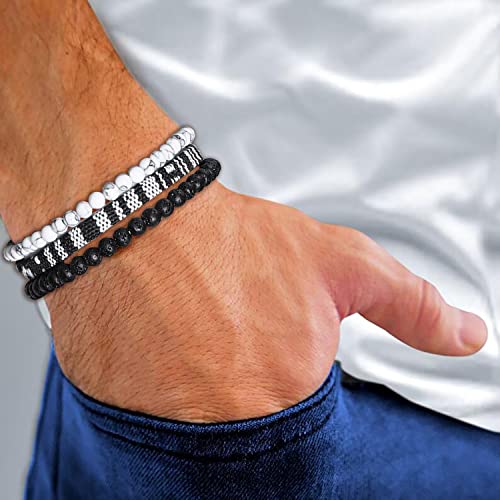 Rioso Mens Bracelet Beads Braided Bracelets Boho String Beach Bracelet For Men Women Handmade Rope Bracelets Set #TOP1