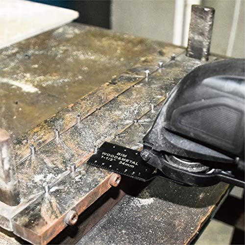 Miniatura 10 de 10 hojas de sierra oscilantes bimetálicas de madera y metal de liberación rápida para Fein Multimaster, Porter Cable, Black&Decker, Bosch Craftsman,