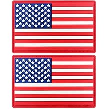 JBCD US American Flag Patch USA Tactical Military Patch - PVC Rubber Hook and Loop Fastener Patch, 2 Pack