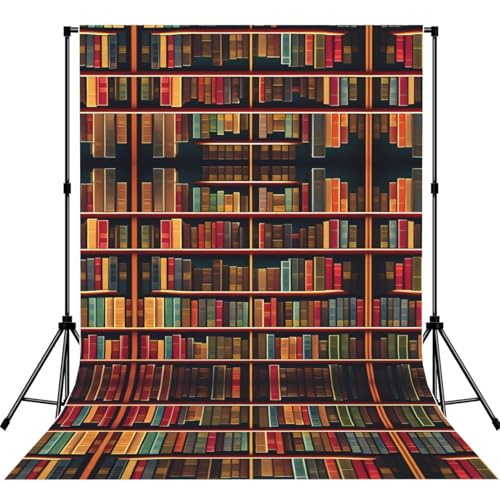 Toile de fond livre bibliothèque au rendu mat pour portrait