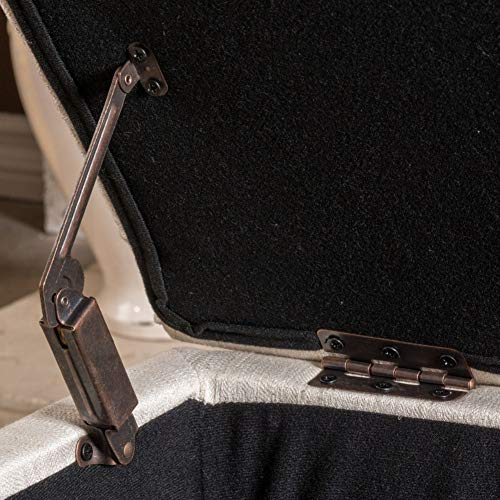 Christopher Knight Home Chantelle Fabric Storage Ottoman, Linen Medium #TOP6