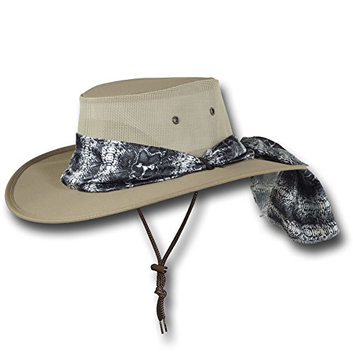 Barmah Hats Ladies Canvas Drover Hat 1047BE - Beige - Large
