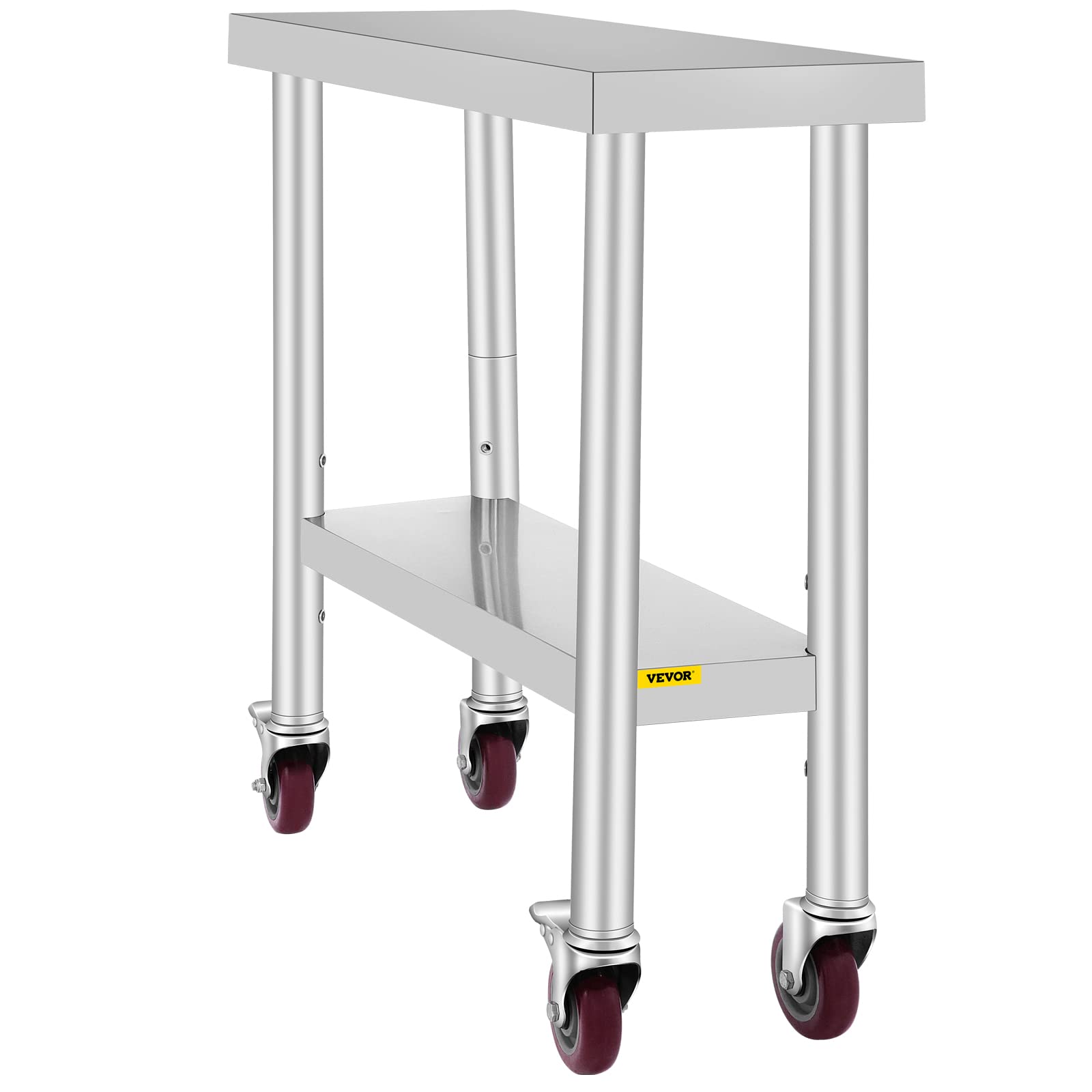 VEVOR Stainless Steel Catering Work Table 24x18 Inch Commercial Kitchen