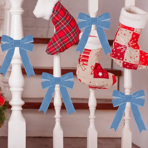 Image of Tsorode 10 Yards Black Velvet Ribbon 1 Inch for Christmas Tree,Velvet Christmas Ribbon for Gift Wrapping Crafts Bow Wreath Holiday Decorations (Blue, 1 inch-10 Yard)