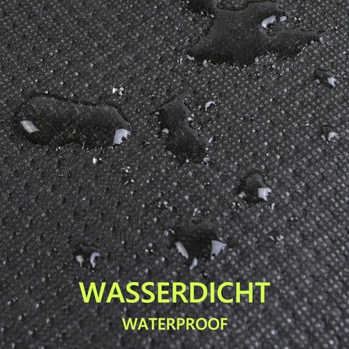 URAQT Deichselabdeckung, Universale Deichselhaube mit Grün Reflexstreifen und Klickverschluss Wetterschutz Plane 420D Deichselschutzhülle… – Ansicht 4