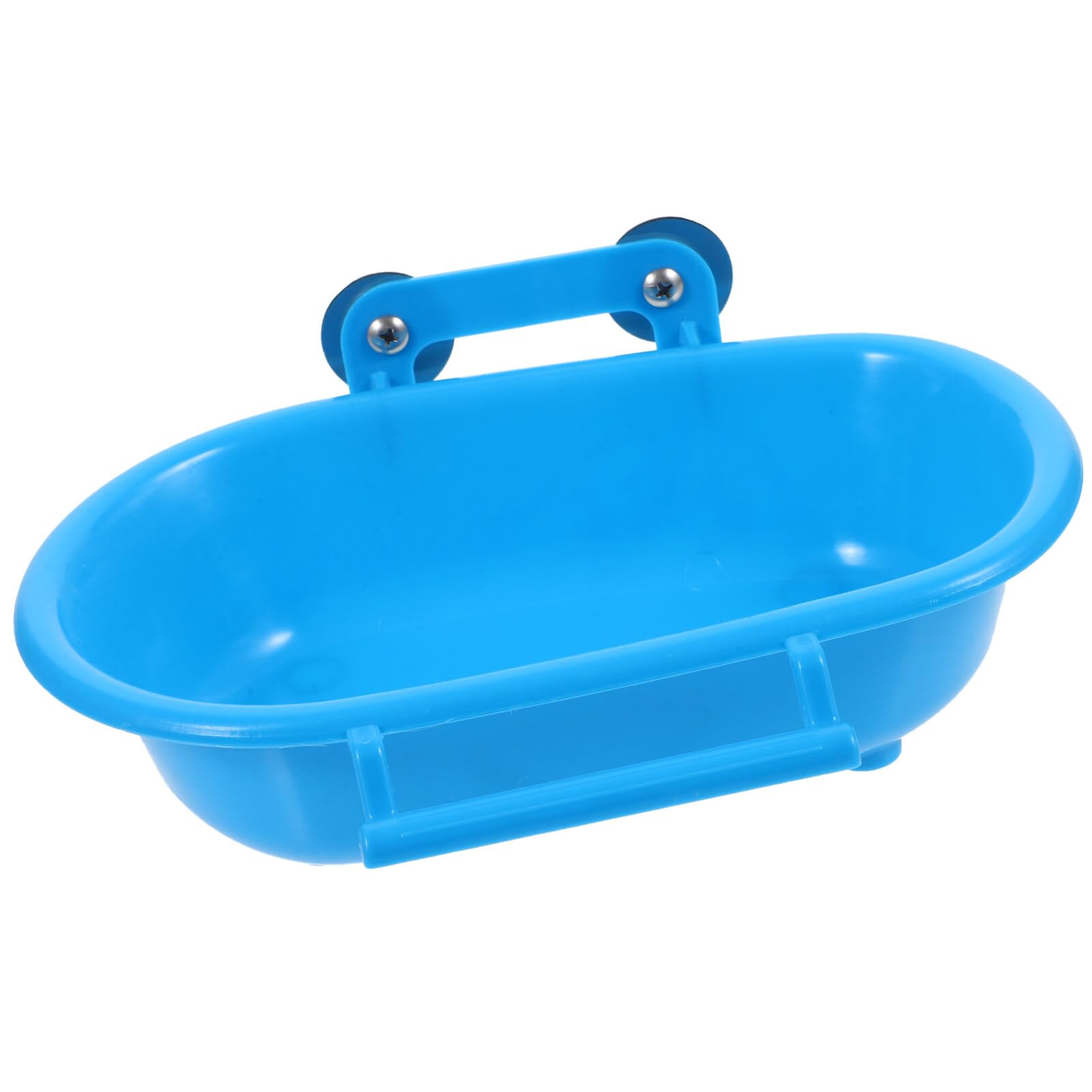 Yardwe Plastic Parrot Bath Box, Bird Cage Accessory Bathing Tub Bath for Parakeet Pet Birds (Blue)