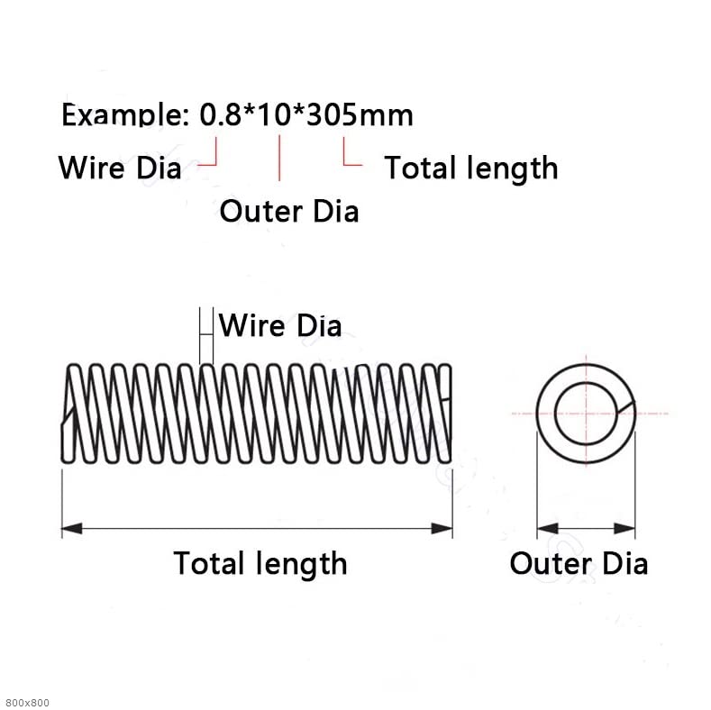 SellGood Molle Metalliche 10 Pz 304 In Acciaio Inox Conico Molla Di Pressione Torre Sorgenti - Foto 5