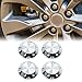 X AUTOHAUX 4pcs Silver Tone 68mm 6 Clips Car Wheel Tyre Center Hub Caps Cover Protector with Badge Sticker Universal Plastic Replacement