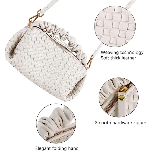 Small Woven Purses, Designer Crossbody Bags for Women Vegan Leather Bags Evening Woven Handbag Clutch4