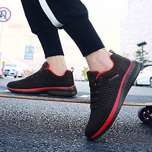 Image of Men Non-Slip Work Shoes Tennis Gym Sneakers Breathable Slip Resistant Lightweight and Comfortable for All-Day Wear Sports and Walking