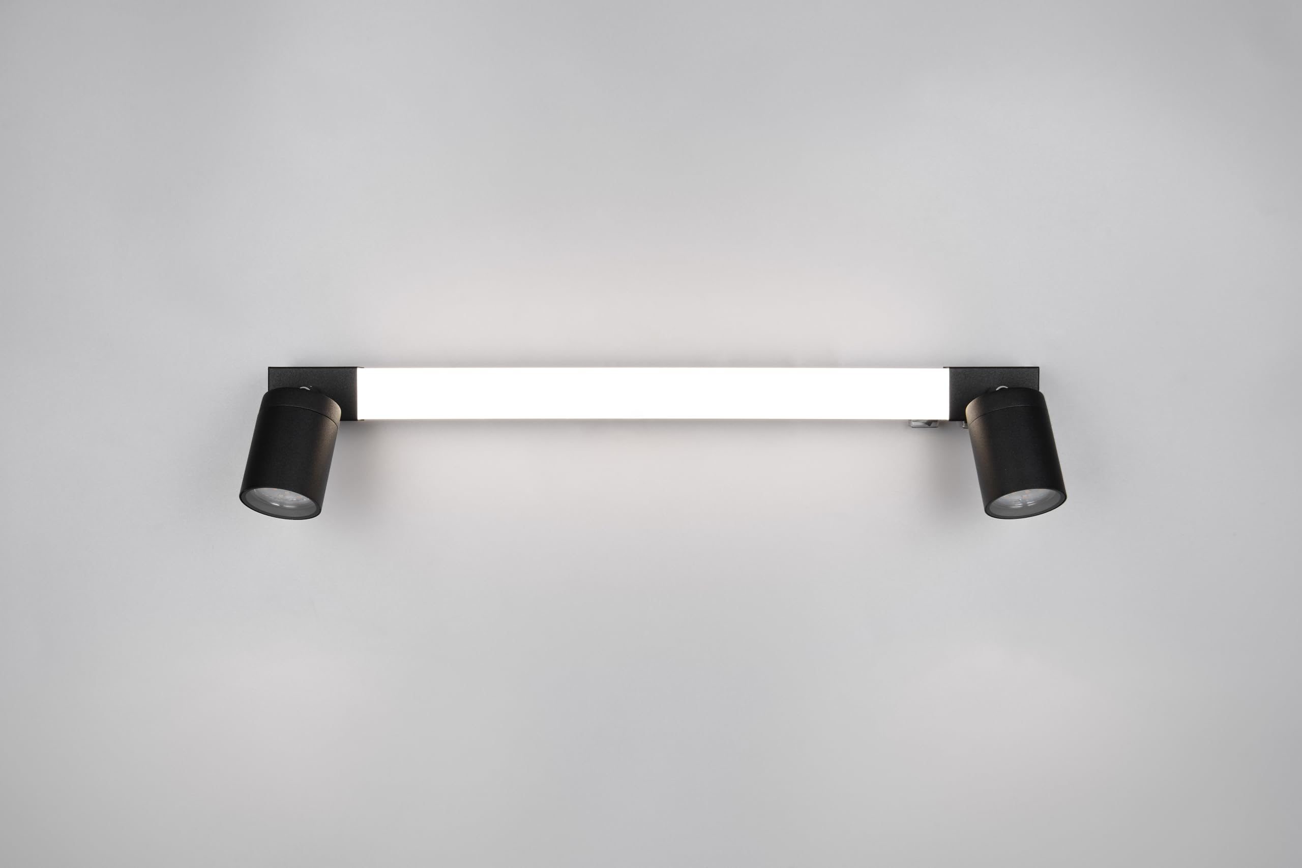Trio Leuchten LED Badezimmer Wandleuchte Enrico 281470332, Metall Schwarz matt, 6.5 Watt LED, exkl. 2x GU10, Lichtfarbe einstellbar