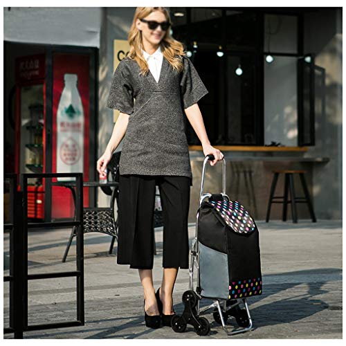 ZLASS Einkaufstrolleys Kletternde Treppe Einkaufswagen, der tragbaren Gepäckwagen mit Schemeln faltet Hauptwarenkorb… – Bild 8