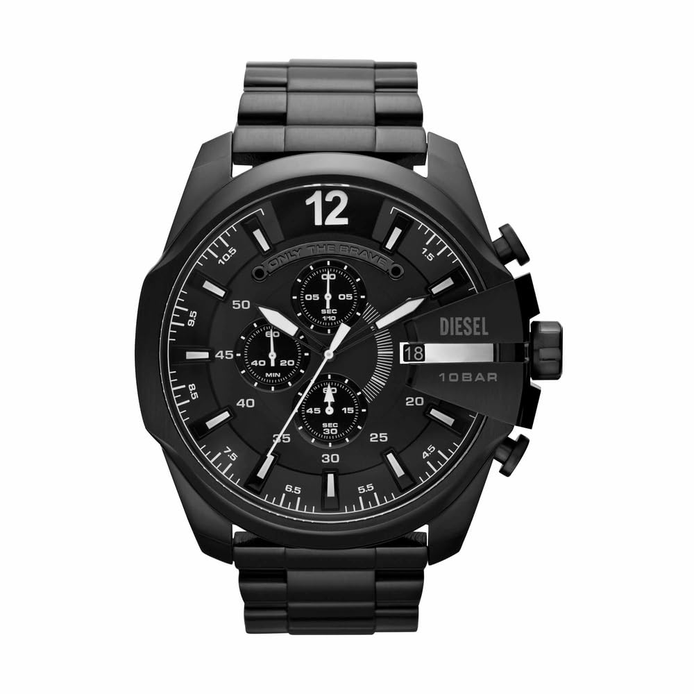 Diesel Mega Chief Analog Black Over sized dial Men's Watch - DZ4283