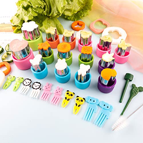 Mini Cookie Cutters Shapes For Kids Small Cookie Cutter Sets Mini Fruit Cutters Tiny Food Shape Cutouts 15 Pack Match With 10 Pack Animal Picks And Forks For Baking #TOP1