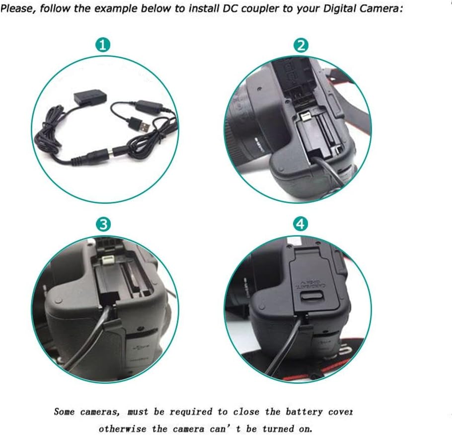 5V USB Adapter Kit + QC3.0 USB Adapter + DMW DCC8 BLC12 BLC12E Couplers for Lumix DMC DMC-FZ1000 FZ2000 FZ2500 FZ300 G7 G6 G5 GH2 FZH1 GH2S GX8 G80 G81 G85 DC-G90 DC-G91 DC-G95 DC-G99