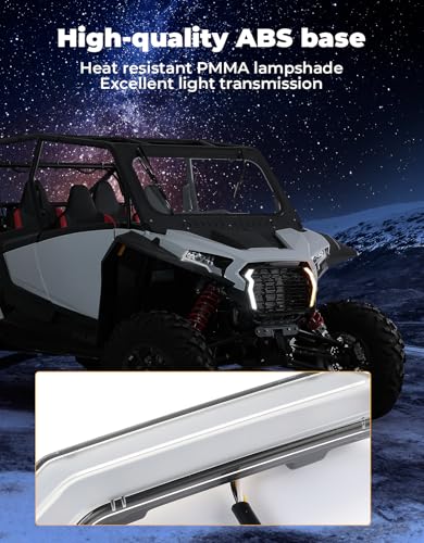Image of KEMIMOTO UTV Accent Lights Fang Lights Waterproof LED IP65 | Compatible with 2024 /2025+ Polaris RZR XP 1000 /4 IP65 Fang Turn Signal Street Light 2PCS, Plug and Play