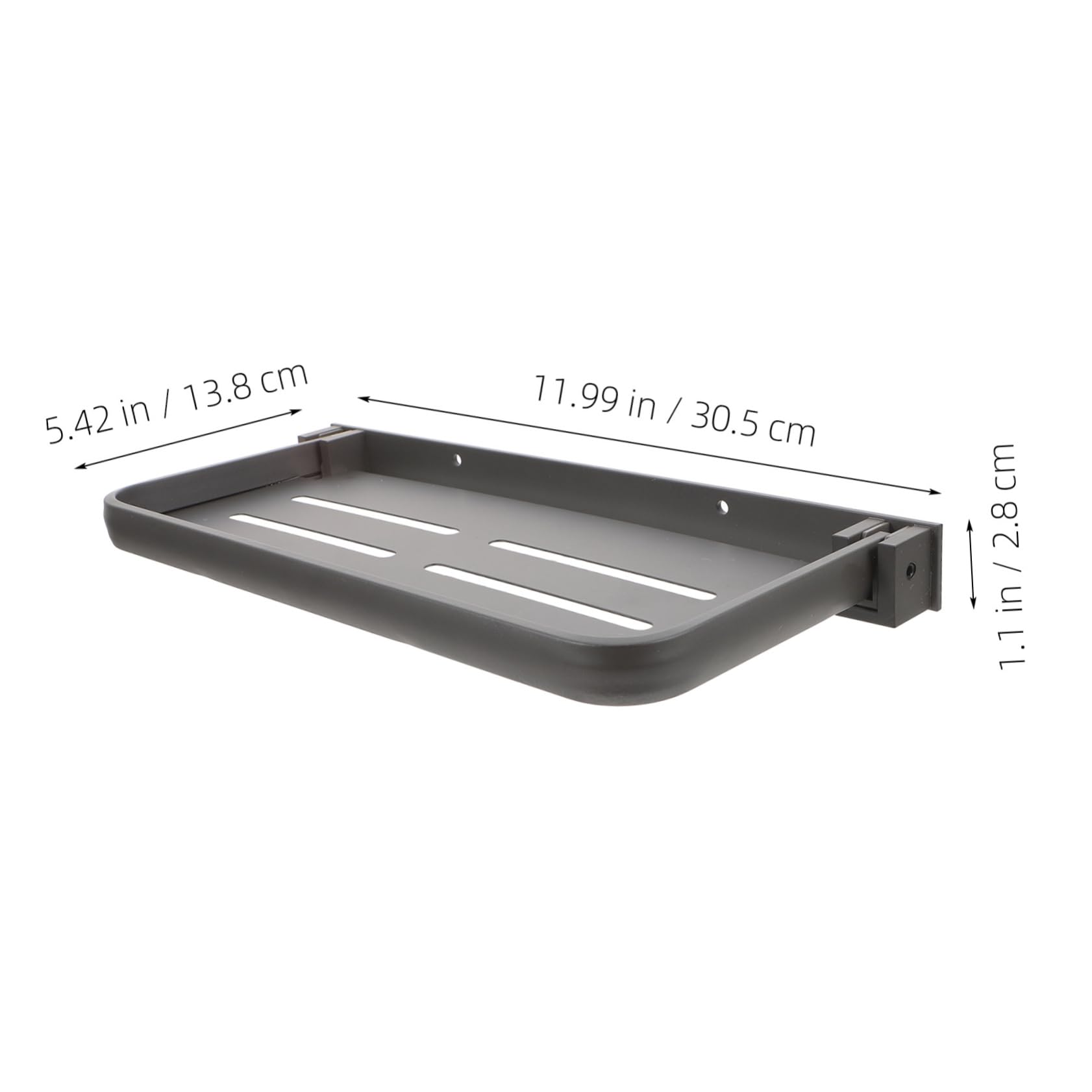 STOBAZA Bathroom Vanity Tray Sink Tray Aluminum Alloy Towel Holder Wall Mount Storage Rack