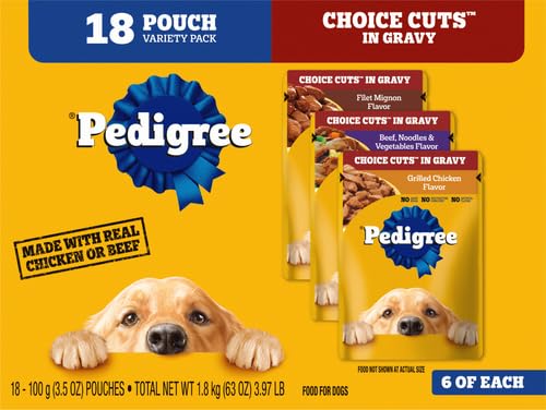 PEDIGREE-CHOICE-CUTS-IN-GRAVY-Adult-Soft-Wet-Dog-Food-18-Pack-Variety-Pack-35-oz-Pouches - Cucciolini Doodles   PEDIGREE-CHOICE-CUTS-IN-GRAVY-Adult-Soft-Wet-Dog-Food-18-Pack-Variety-Pack-35-oz-Pouches