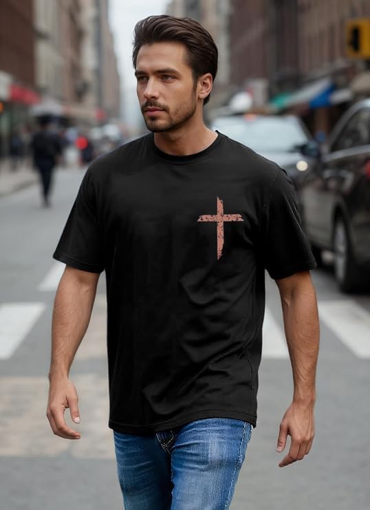 Faith Shirts for Men Truth Bible Verse T-Shirt Christian Cross Graphic Tees Religious Faithful Short Sleeve Tops - Image 6