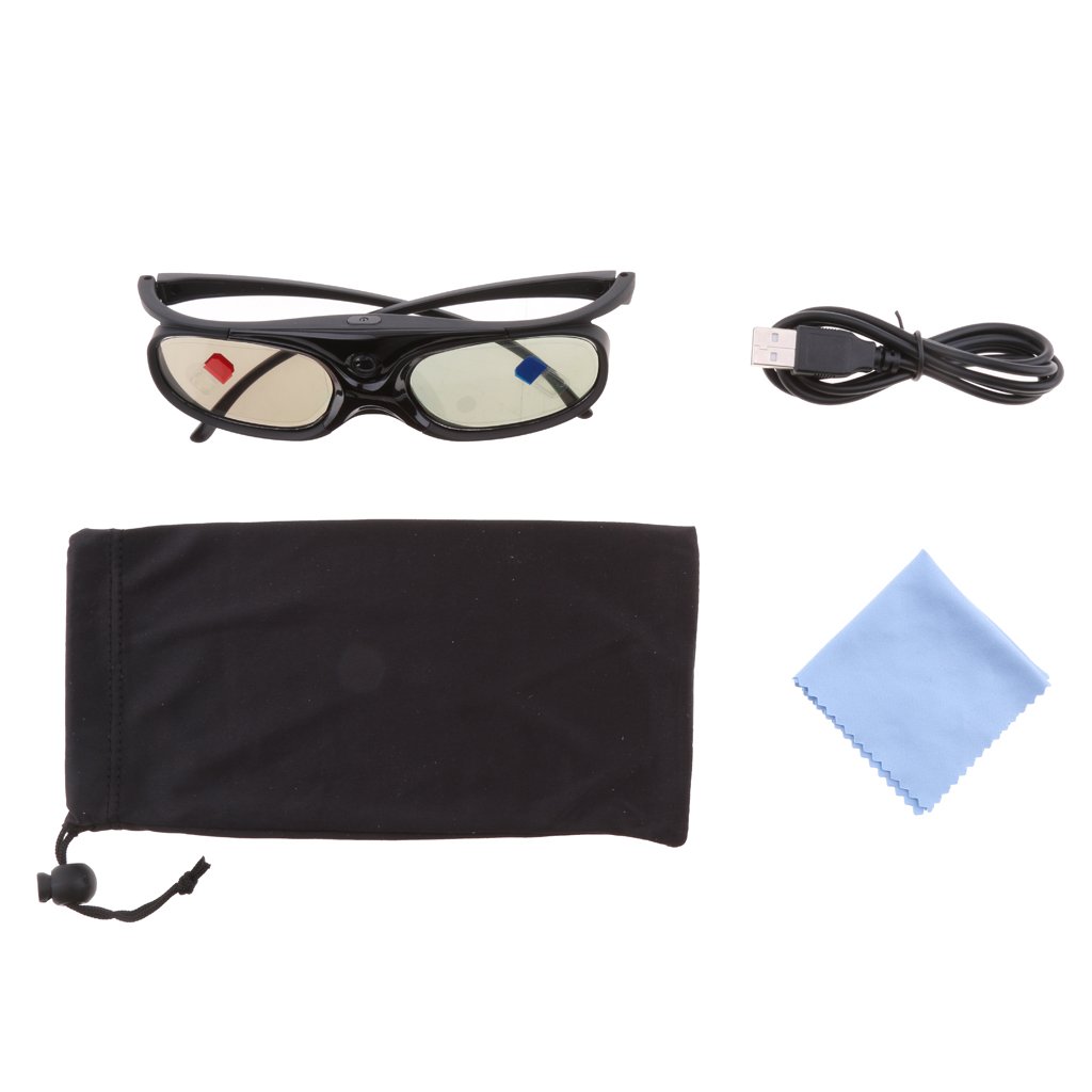 3D Glasses for Dlp-Link Projectors Active Shutter A. CER/Be. nq/Opt. oma Black