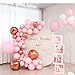 LATT Mosaic Balloon Frame Number 3FT Number0-9 Balloon for 9st Birthday Girl Decoration Pre-Cut Kit Thick Foam Board Backdrop Decoration for Birthday Baby Party Anniversary (Pink)