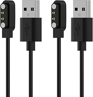 2-Pack Charger for Donerton P22 / Popglory/CanMixs/kalinco 1.4 - P22 Smart Watch Magnetic USB Charging Cable [3.9ft/120cm] (2)
