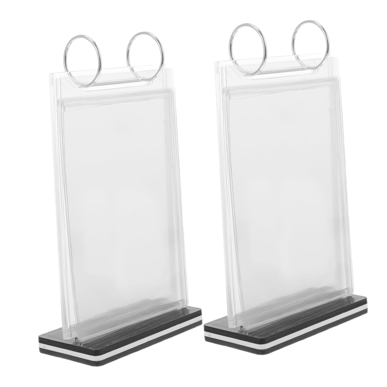 Soporte Abatible para Menú de Mesa 2 Piezas Pvc y Hierro