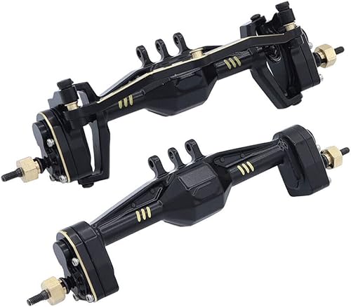 XBERSTAR 118 RC Juego de ensamblaje de eje delantero trasero de latón para Traxxas TRX4M 118 RC Crawler (1set)