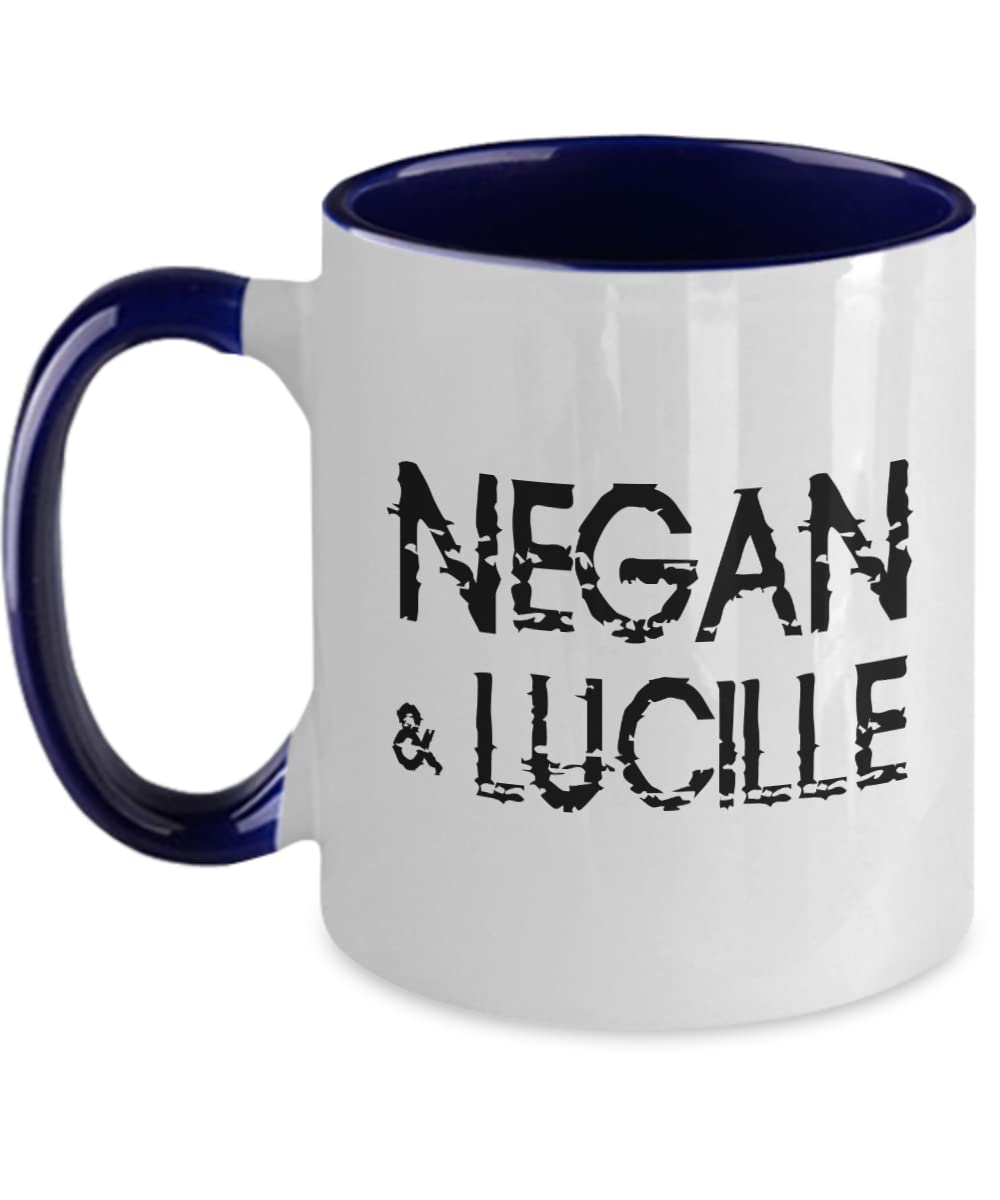Lucille Mug Negan and Lucille Funny Gift Idea Two Tone, 11oz, Blue