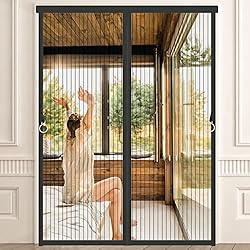 Mosquiteras Magneticas Bricomart ANDIMEI Mosquitera Puerta Magnetica 140x240 - Negro Cierre Magnético Automático Mosquitera Imantada Puerta, Anti-insectos Mosquitera con Imanes para Puertas Corredera Sala Balcón Patio