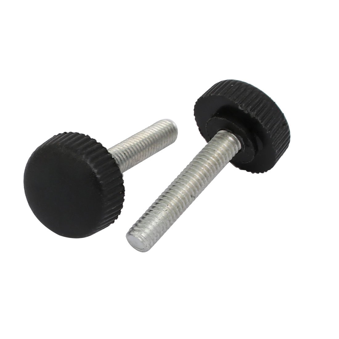 Aexit M4x20mm Thread Other Mechanical Hardware Accessories 14mm Dia Plastic Straight Round Knurled Grip Clamping Knob 20pcs Model:14as382qo487