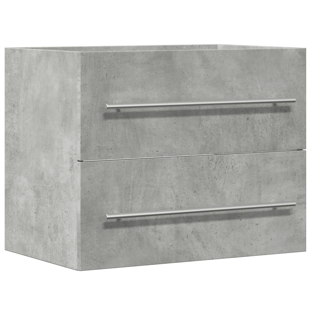 ShGaxin Szafka do umywalki z płyty wiórowej betonowej szarej 60x38,5x48 cm, szafka łazienkowa, szafka pod umywalkę, meble łazienkowe, meble umywalkowe - 856224