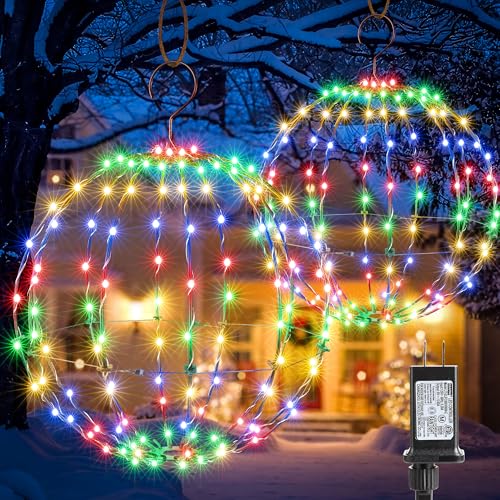 Boules lumineuses de Noël multicolores pour jardin et salon festif