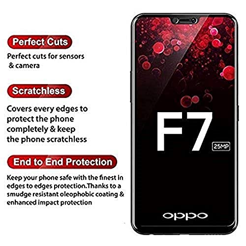 Image of Screen Protector for Oppo F7 Black Tempered Glass Edge-to-Edge 6D Screen Guard With Installation Kit