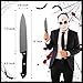 HTZNHXT 2Pcs Halloween Knife Prop, Butcher Kills Fake Knife for Costume, Plastic Classic Horror Accessory for Movie
