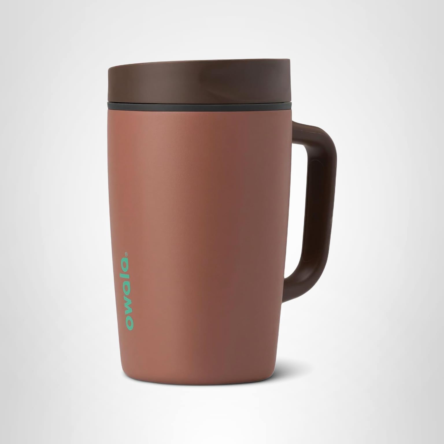 Owala SmoothSip Slider Insulated Stainless Steel Coffee Tumbler, Reusable Iced Coffee Cup, Hot Coffee Travel Mug, BPA Free 12 oz, Pink (Pucker Up) | SmoothSip, Slider, Insulated, Reusable, Iced Coffee Cup: Cozy Cocoa 12 Ounces Handle