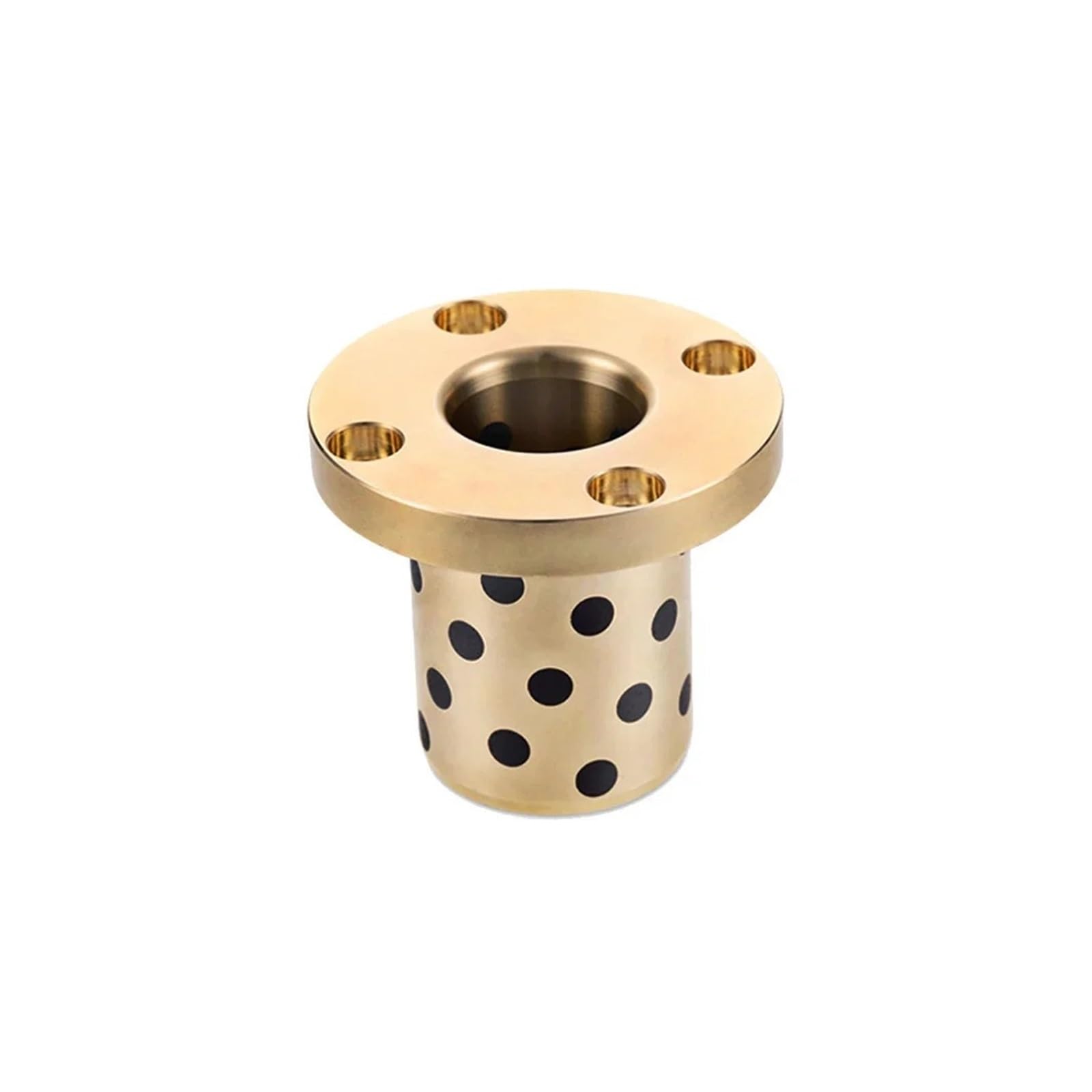 Manchon de palier, Roulement à manchon en cuivre et Graphite, diamètre intérieur MPTZ40/50mm, sans huile, bague intégrée, douille de guidage bride ronde, 1 pièce