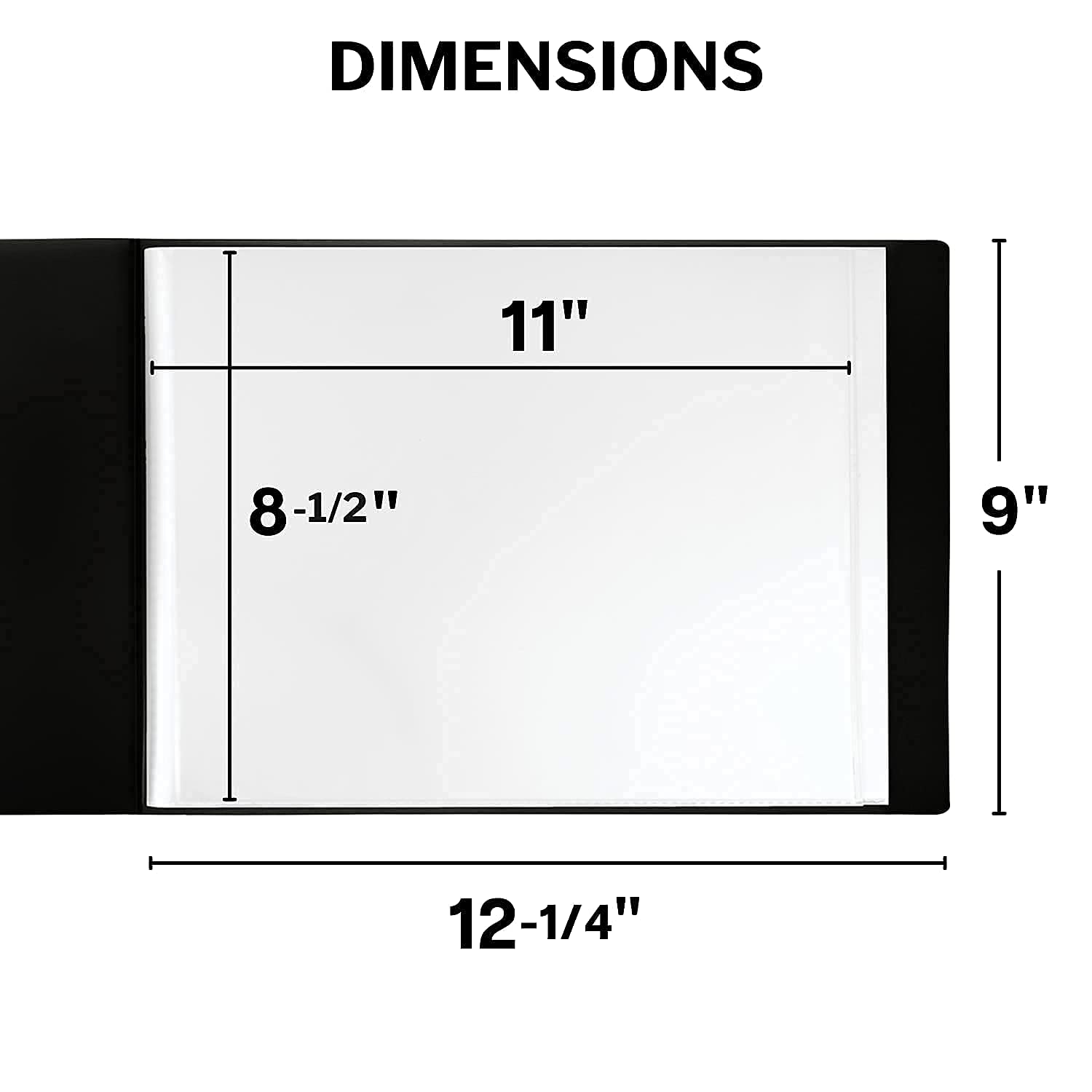 Dunwell 8,5 x 11 segregator (poziomy), plastikowa książka prezentacyjna, 24 kieszenie wyświetla 48 stron dokumentów w formacie listów, certyfikaty, pamiątki, teczka z portfelem artystycznym,