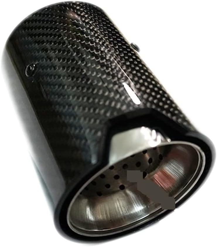RCKLCY 1PCS Automotive Car Gloss/Matte Carbon Fiber Rear Tail Exhaust Pipe Muffler Tip Compatible with BMW M Series Car Accessories (Color : in 70 Out 93)