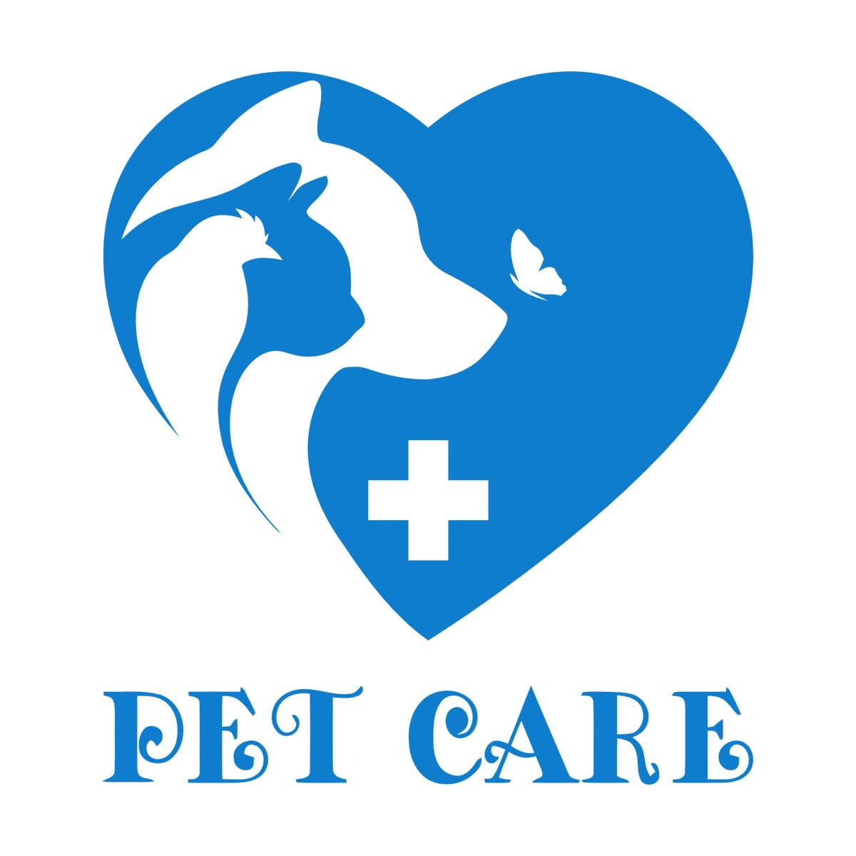 Fine Carving Decals Pet Care Shop Grooming Nursery Animals 54x60.3cm Removable Without Leaving Glue Large Blue — image 1