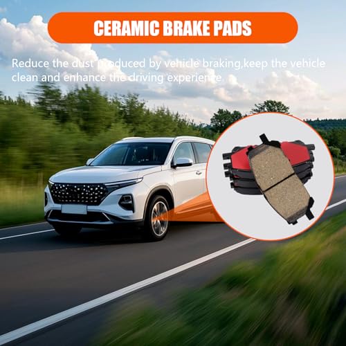 Image of D1005 Front Ceramic Brake Pads Kit Fit For Lexus RX330 2004-2006, For RX400h 2006-2008, For RX350 2007-2009, For Highlander 2006-2007