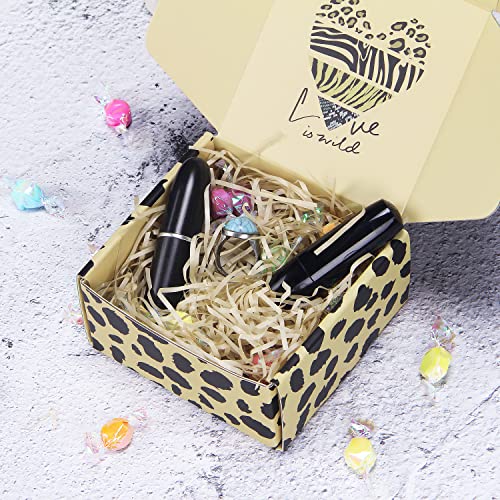 Image of 25 Pack 4x4x2 inch Shipping Boxes, Recyclable Cardboard Valentine Mothers Day Gift Boxes, Corrugated Cardboard Box, Shipping Boxes for Small Business, for Packaging - TONESPAC (4 inchx4 inchx2 inch, Leopard)