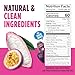 Blue Stripes Cacao Water - Cold Pressed Superfruit Hydration with Electrolytes & Antioxidants, No Sugar Added, All Natural, Great for Protein Shakes & Smoothies - Passion Fruit, 10 FL OZ
