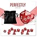 Generix Geek D20 RedDice Cube Ceramic Mug Set – Includes Lid, Vegan Leather Dice Pouch & 7 Red Dice – Ultimate Fantsy RPG Gamers Lovers Gift