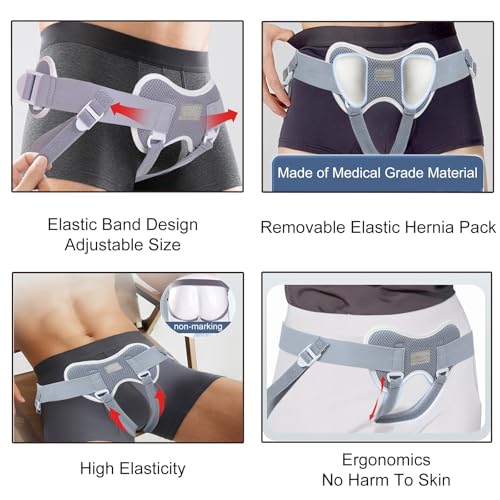 Faja para Hernia Inguinal para Hombre con Almohadillas Ajustables miniatura 2