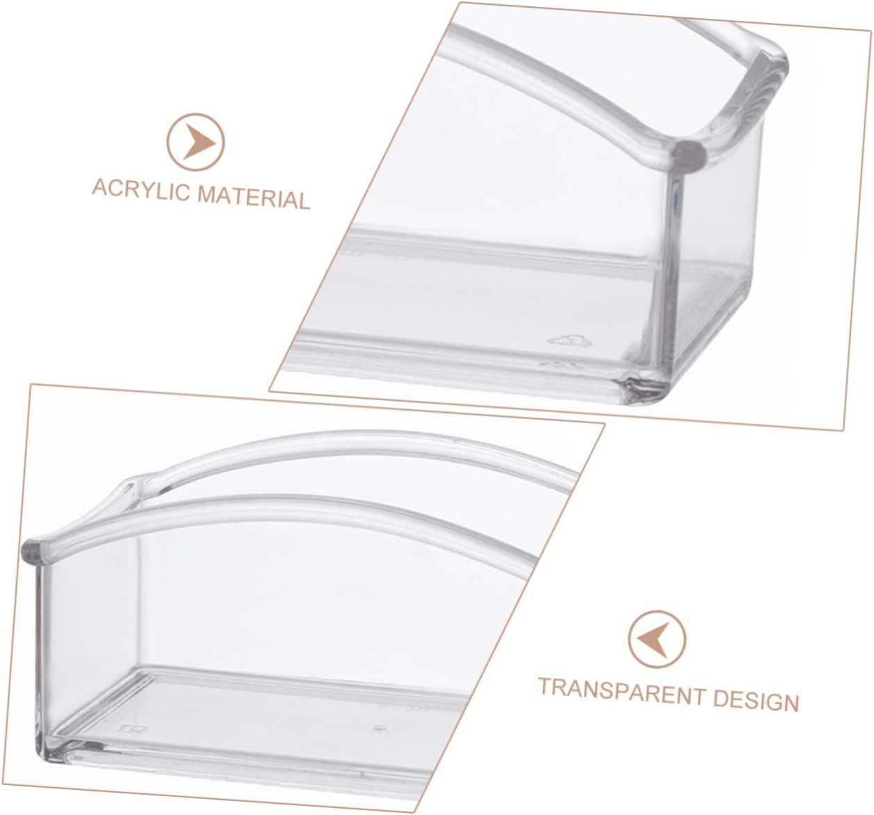 Acrylic Tea Bag Organizer Box Sugar Packets for Coffee