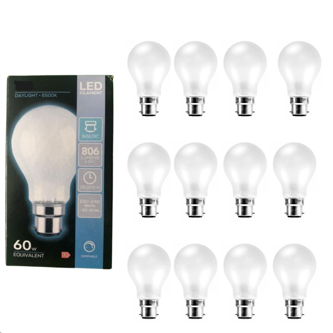 Tcp Led Gls Light Bulbs B22 Bc 8W Dimmable Daylight 6500K Pack Of 12